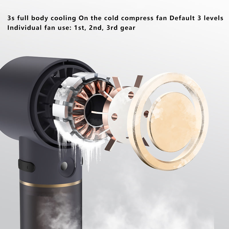 Semiconductor Cold Compress Nano Mist Desk Fan 3 Speeds Adjustable Handheld Fan Semiconductor Cold Compress Nano Mist Desk Fan 3 Speeds Adjustable Handheld Fan